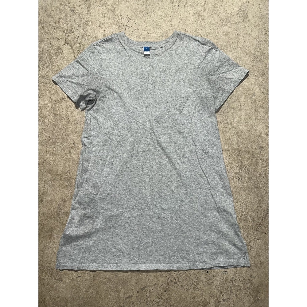 Old Navy Women's Sz M Short Sleeve Vintage Tee Heather‎ Grey Shirt Dress